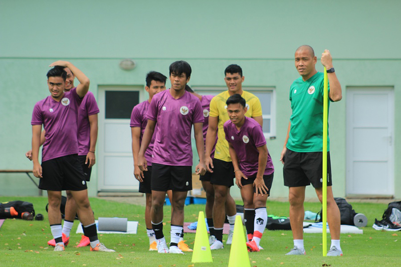 Beberapa pemain Timnas U-19 saat berlatih. (PSSI)